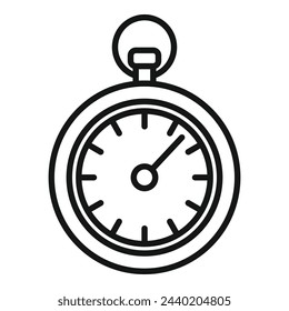 Palpitating stopwatch icon outline vector. Person sick heart effect. Aged body