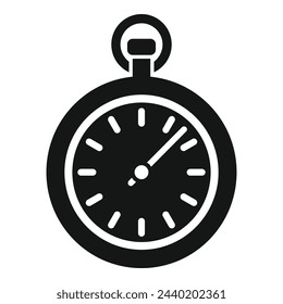 Palpitating stopwatch icon simple vector. Person sick heart effect. Aged body