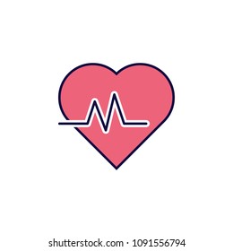 palpitation icon. Element of simple colored web icon for mobile concept and web apps. Isolated palpitation icon can be used for web and mobile. Premium icon on white background