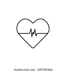 palpitation line icon. Element of simple medicine icon for mobile concept and web apps. Thin line palpitation icon can be used for web and mobile