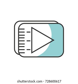 paly button vector illustration