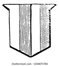 Paly have a field divided by perpendicular lines, vintage line drawing or engraving illustration.