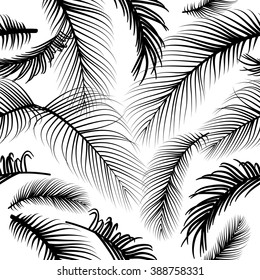 Pam leaves seamless pattern