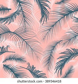 Pam leaves seamless pattern