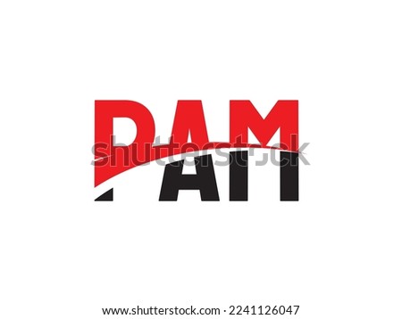 PAM Letter Initial Logo Design Vector Illustration