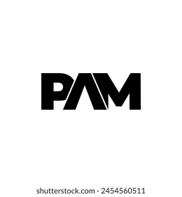 PAM letter monogram typography logo