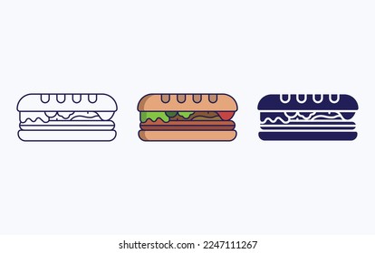 Pambazos icon food vector illustration