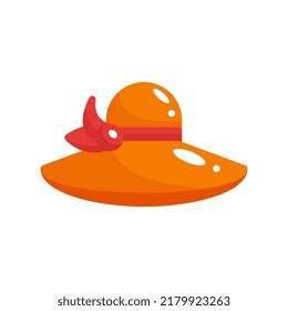 pamela hat flat style icon. vector illustration for graphic design, website, app. EPS 10