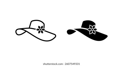 Pamela Hat icon set. for mobile concept and web design on white background