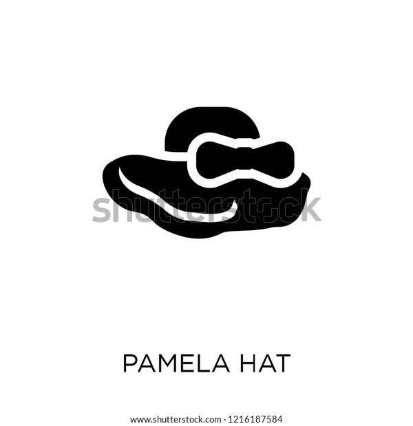 Pamela\
hat icon. Pamela hat symbol design from Summer collection. Simple\
element vector illustration on white\
background.