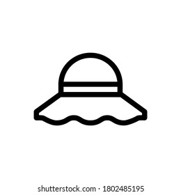 icono del sombrero pamela vectorial. Eps. 10.