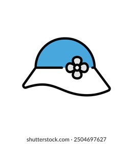 Pamela Hat icon vector stock illustration