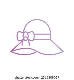 pamela hat icon with white background vector stock illustration
