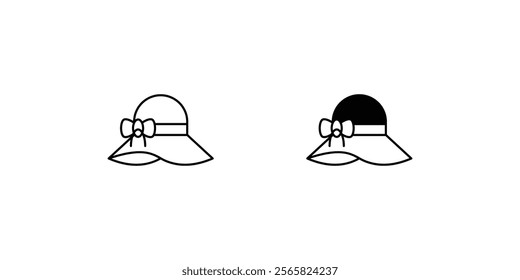 pamela hat icon with white background vector stock illustration