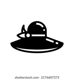 pamela hat solid style icon. vector illustration for graphic design, website, app. EPS 10