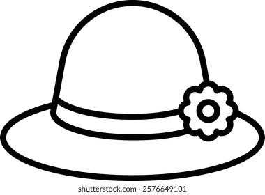 Pamela Hat vector icon. Can be used for printing, mobile and web applications.