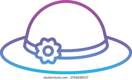 Pamela Hat vector icon. Can be used for printing, mobile and web applications.