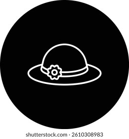 Pamela Hat vector icon. Can be used for printing, mobile and web applications.