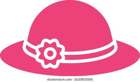 Ícone do vetor do Pamela Hat. Pode ser usado para impressão, aplicativos móveis e da Web.