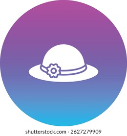 Icono de Vector de Pamela Hat. Se puede utilizar para aplicaciones de impresión, móviles y de Web.