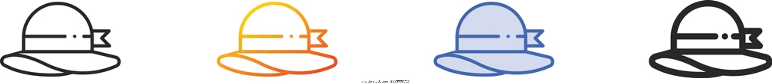 Pamela icon.Thin Linear, Gradient, Blue Stroke and bold Style Design Isolated On White Background
