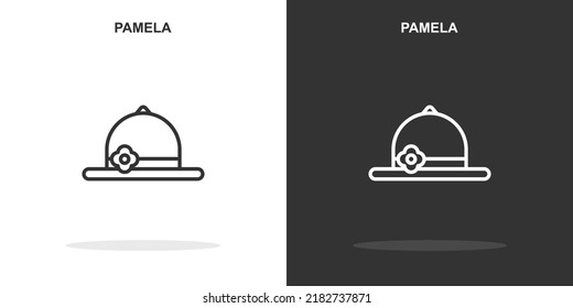 pamela line icon. Simple outline style.pamela linear sign. Vector illustration isolated on white background. Editable stroke EPS 10