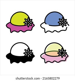 pamella hat vector type icon