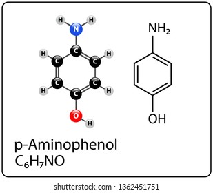 P-Aminophenol Molecule Structure