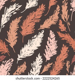 Patrón de pasto sin soldadura. Diseño vectorial de moda para bodas, postales, textiles, papel tapiz, tela, papel envolvente