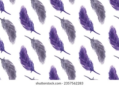 pampas grass seamless vector pattern. botanical watercolor endless print, isolated on white background