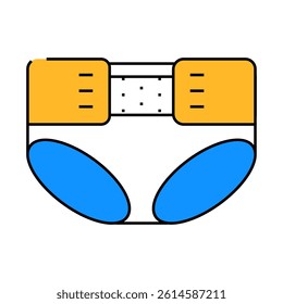 pampers accessory for little kid line icon vector. pampers accessory for little kid sign. isolated symbol illustration