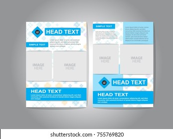 Pamphlet and aquare cyan and sweet tone color