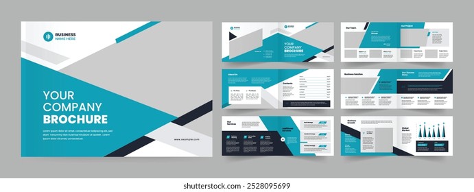 Folheto de panfleto projeto paisagem brochura layout.