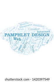 Pamphlet Design word cloud. Wordcloud made with text only.