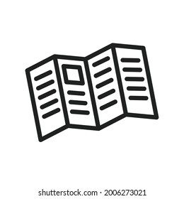 Pamphlet icon vector image. Can also be used for Physical Fitness. Suitable for mobile apps, web apps and print media.