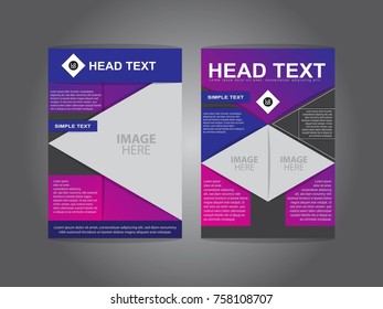Pamphlet and triangle blue color