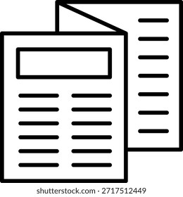Icono de Vector de panfleto. Se puede utilizar para aplicaciones de impresión, móviles y de Web.