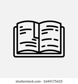 Pamphlet Vector Icon, Flat Catalogue Vector Symbol.