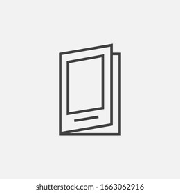 Pamphlet Vector Icon, Flat Catalogue Vector Symbol.