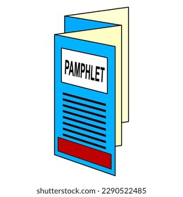 pamphlet vector illustration,isolated on white background,top view