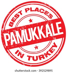 pamukkale turkey stamp