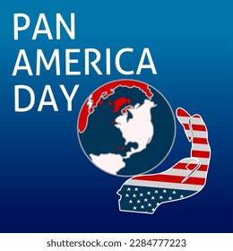 Pan America day greeting vector