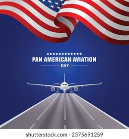 Día Panamericano de la Aviación. Concepto del Día de la Aviación Estadounidense. 