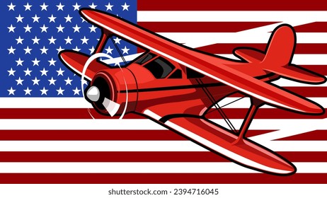 Pan American Aviation Day Design Illustration Vector