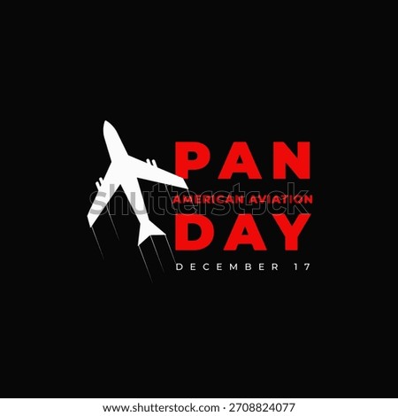 Pan American aviation day theme poster. Vector illustration. Suitable for Poster , Banners, campaign and greeting card. eps 10
