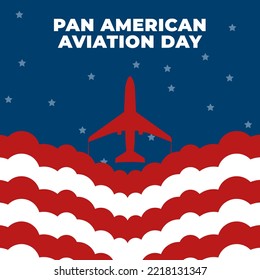 Pan American Aviation Day vector illustration. Suitable for Poster, Banners, background and greeting card.
