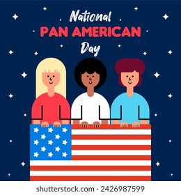 Pan American Day Illustration Background.  First International Conference of American States Background