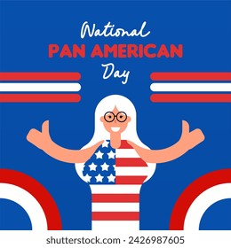 Pan American Day Illustration Background.  First International Conference of American States Background