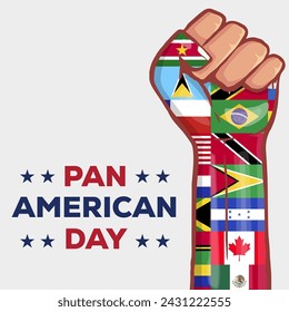 pan american day illustration vector design in flat style