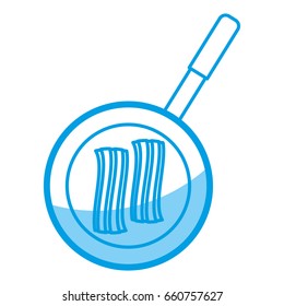 pan with  bacon stripes icon
